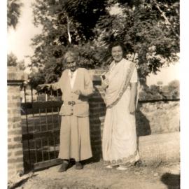 Two women at the gate