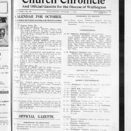 The Church Chronicle, Wellington: 1st October 1928