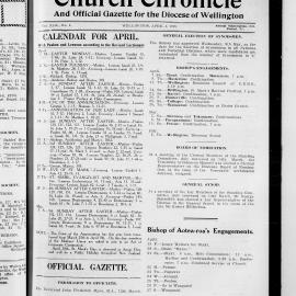 The Church Chronicle, Wellington: 1st April 1929