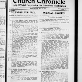 The Church Chronicle, Wellington: 1st May 1929