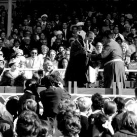 Presentation to the Duke of Edinburgh  by Bishop Manuhuia Bennett
