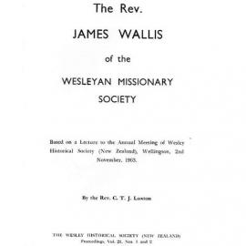 21 (1,2) James Wallis - Wesley Historical Society Proceedings