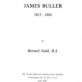 23 (1,2) Rev James Buller - Wesley Historical Society Proceedings