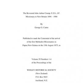 29 (1-4) MISIKARAM - Wesley Historical Society Proceedings