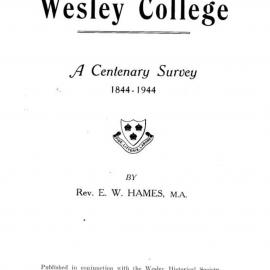 4 (1) Wesley College - Wesley Historical Society Proceedings