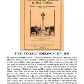 4 (2)-2 First Years at Hokianga - Wesley Historical Society Proceedings