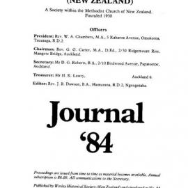44 Journal 1984 - Wesley Historical Society Proceedings