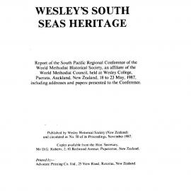 50 Wesleys South Seas Heritage - Wesley Historical Society Proceedings