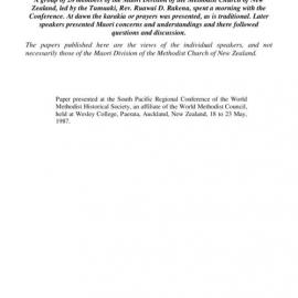 50d Maori Response - Wesley Historical Society Proceedings