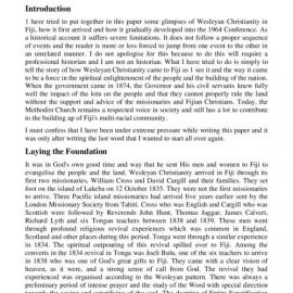 50f Fijian Response - Wesley Historical Society Proceedings