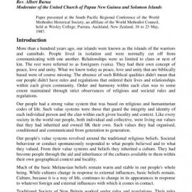 50g Papua New Guinea Resonse - Wesley Historical Society Proceedings