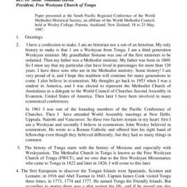 50h Tongan Response - Wesley Historical Society Proceedings