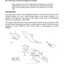 50i Solomon Islands Response - Wesley Historical Society Proceedings