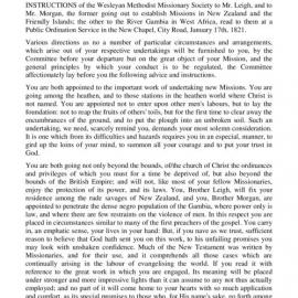 6 (3) INSTRUCTIONS of the Wesleyan - Wesley Historical Society Proceedings