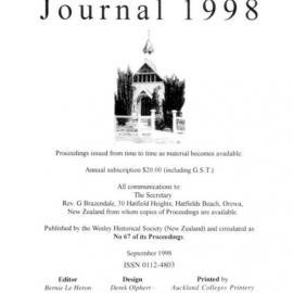 67 Journal 1998 - Wesley Historical Society Proceedings
