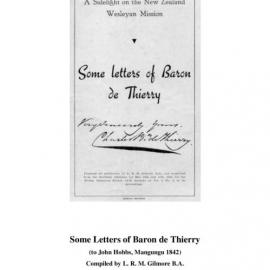 7 (2) Letters of Baron deThierry - Wesley Historical Society Proceedings