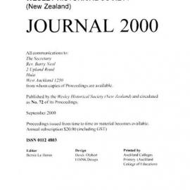 72 Journal 2000 - Wesley Historical Society Proceedings