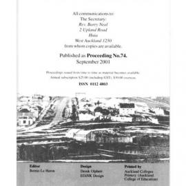 74 Journal 2001 - Wesley Historical Society Proceedings