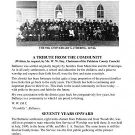 Ballance 70th - Wesley Historical Society Proceedings
