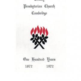Cambridge Presbyterian 1872-1972 - Wesley Historical Society Proceedings