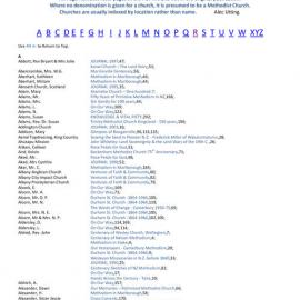 WHS Photo Index - Wesley Historical Society Proceedings