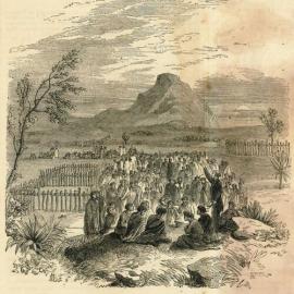 The Rev R. Taylor preaching at the Grave of Manihera.