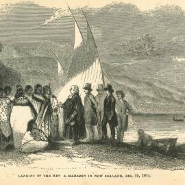 Landing of the Rev. S Marsden in New Zealand, Dec 19, 1814.