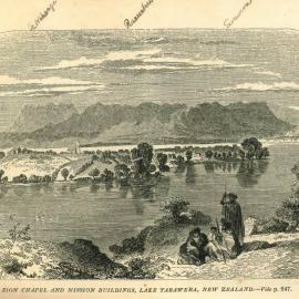 Zion Chapel and mission buildings, Lake Tarawera, New Zealand.