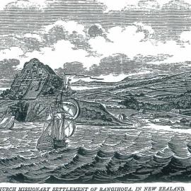 Church Missionary settlement of Rangihoua, in New Zealand.