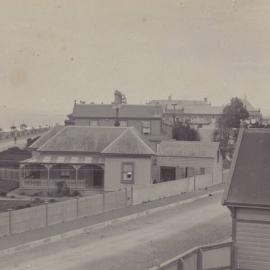 Street view of buildings, probably Hukarere