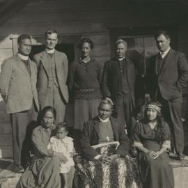 Māori clergy and Bishop with others