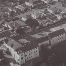 Aerial view of Hukarere School buildings Napier Terrace