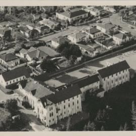 Aerial view of Hukarere School buildings Napier Terrace