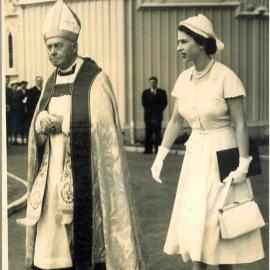 HM Queen Elizabeth II Visits St Mary's Cathedral, 1953