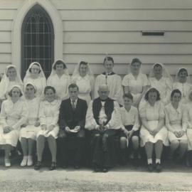 Bishop Simkin at Confirmation Day, Northcote, 1942