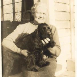 Florence Simkin and Barney the dog