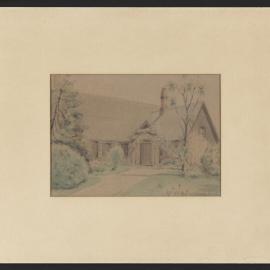 Queen Victoria School Cranleigh Barton Drawing of St Stephen's Headmaster House