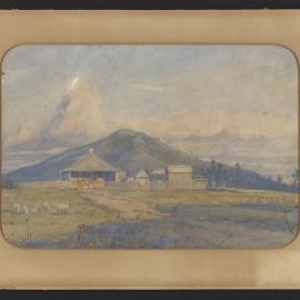 Watercolour of Te Opua Mission Station