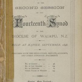 Diocese of Waiapu Synod Proceedings 1898