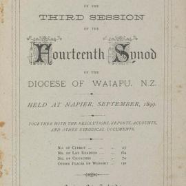 Diocese of Waiapu Synod Proceedings 1899