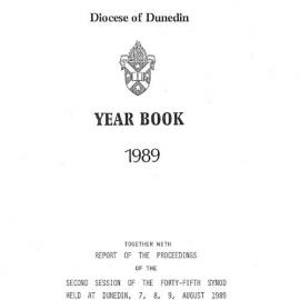 Diocese of Dunedin Yearbook 1989