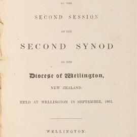 Diocese of Wellington Synod Proceedings 1861
