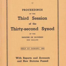 Proceedings of the Synod of the Diocese of Dunedin 1962