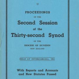 Proceedings of the Synod of the Diocese of Dunedin 1961