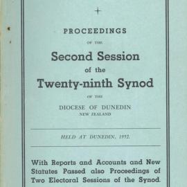 Proceedings of the Synod of the Diocese of Dunedin 1952
