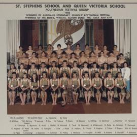 St Stephen's & Queen Victoria Schools Kapu Haka Group 1983