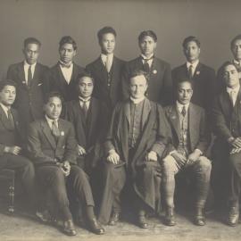Te Aute College Headmaster and 12 boys 1920s 