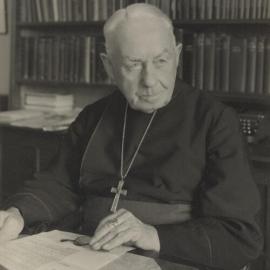 Mounted photographs of Bishop W.J. and Mrs Florence Simkin. 