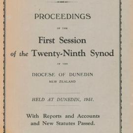 Diocese of Dunedin Year Book 1951