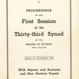 Diocese of Dunedin Year Book 1963